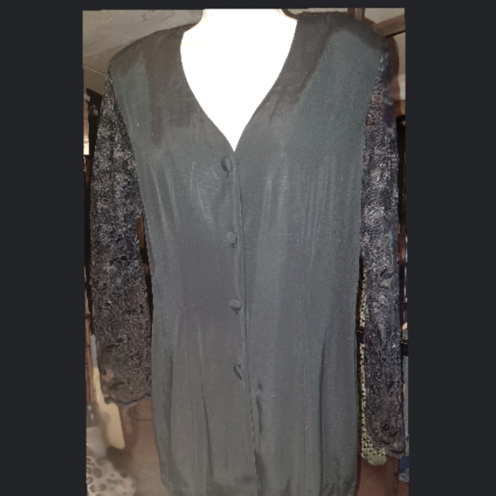 Long Laced Sleeve Button Down Top by Habits